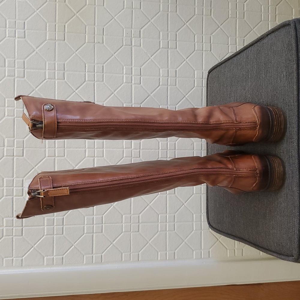 Sam Edelman Penny Tall Riding Boots Leather- Cognac Size 9.5 - Picture 3 of 16